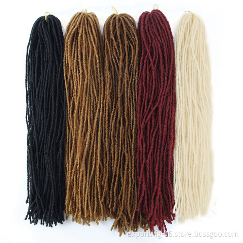 Wholesale Sister Locs Straight Faux Locs Braiding Mix Color Long Dreadlocks Crochet  Extensions Synthetic Fiber Hair